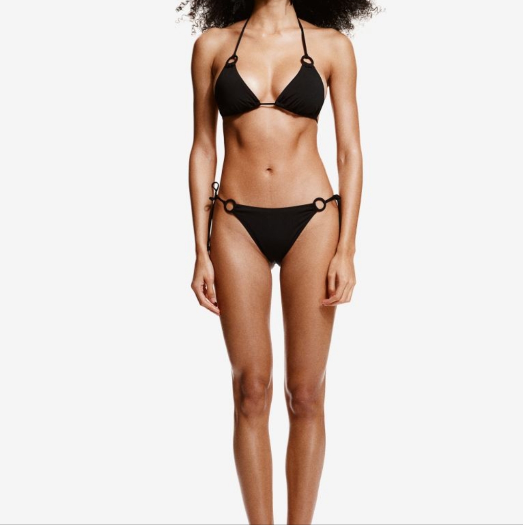 Bikini Set Top Sz Xl & Bottom Sz Xl H&M Black Bnwt